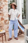 ARSÈNE Bleu - Pantalon Rayé