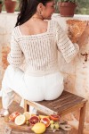 SAFIYA Beige - Top Crochet