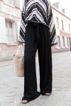ISMAEL Noir - Pantalon Large