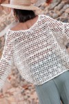 ASSIAH Beige - Top Crochet