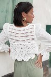 TANIA Blanche - Blouse Crochet