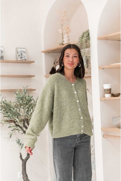 ALI Olive - Gilet Laine