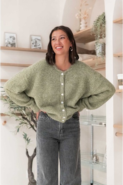 ALI Olive - Gilet Laine