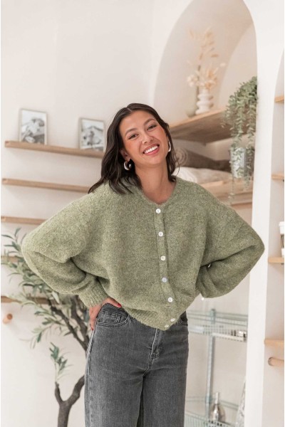 ALI Olive - Gilet Laine