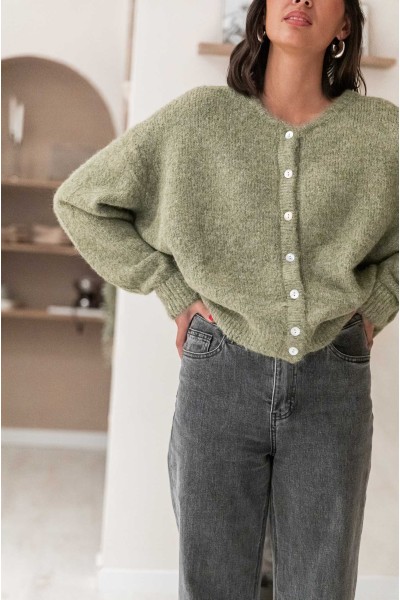 ALI Olive - Gilet Laine