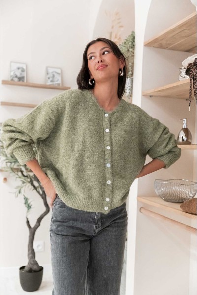 ALI Olive - Gilet Laine